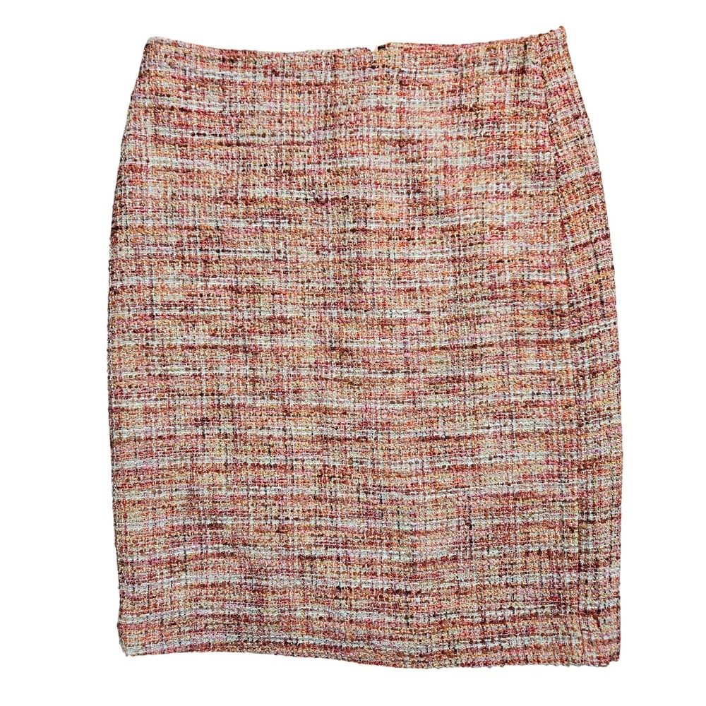Talbots Petites Boucle Tweed Pencil Straight Skirt Womens 6P Rayon Blend